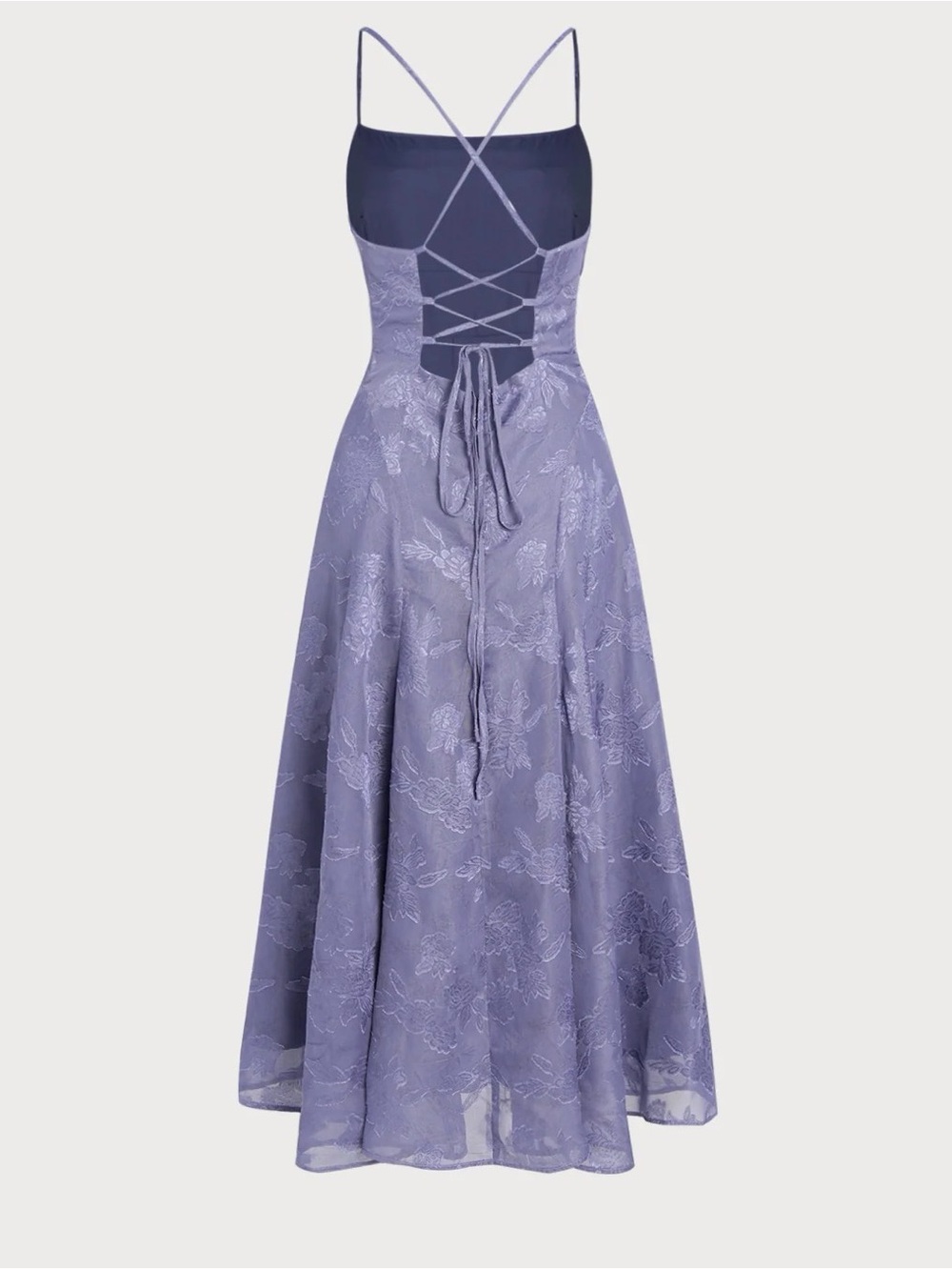 RIHOAS Lavender Lace Maxi Dress with Spaghetti Straps - Picture 5 of 7